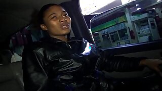 GHETTO THOT SUCK COCK & GETS FUCKED IN THE ASS WHILE DRIVING IN OUR CAR